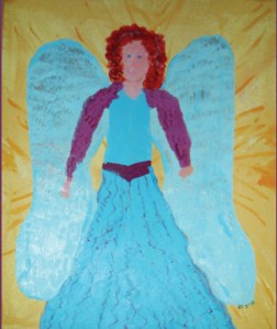 The Blue Angel Angel with a blue gown and blue wings
